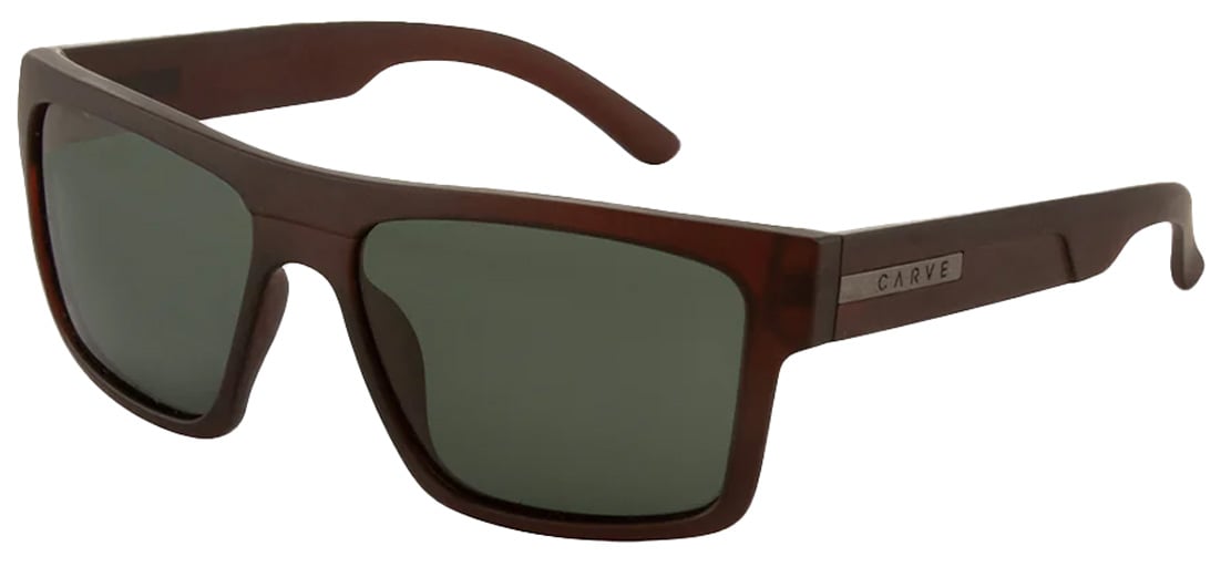 Carve Volley XL Sunglasses - Matte Translucent Brick / Green Injected Polar