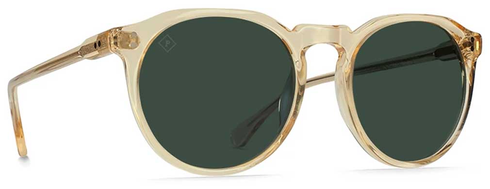 Raen Remmy Sunglasses - Champagne Crystal / Green Polarized