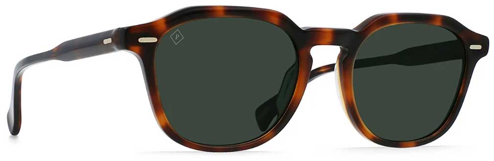 Raen Clyve Sunglasses - Espresso Tortoise / Green Polarized