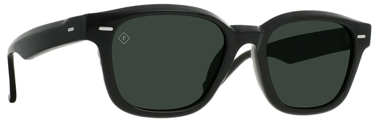 Raen Carby Sunglasses - Recycled Black / Green Polarized