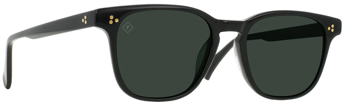 Raen Alvez Sunglasses - Recycled Black / Green Polarized