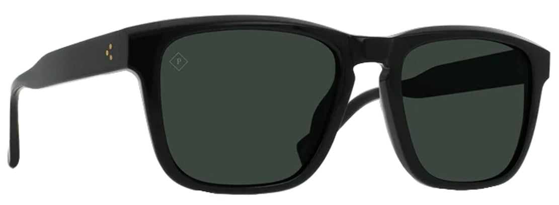 Raen Lumis Sunglasses - Recycled Black / Green Polarized