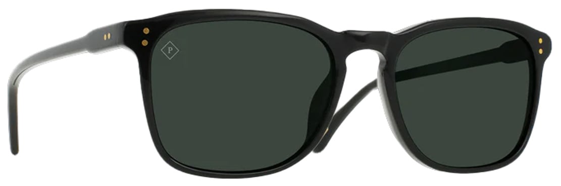 Raen Wiley 56 Sunglasses - Recycled Black / Green Polarized