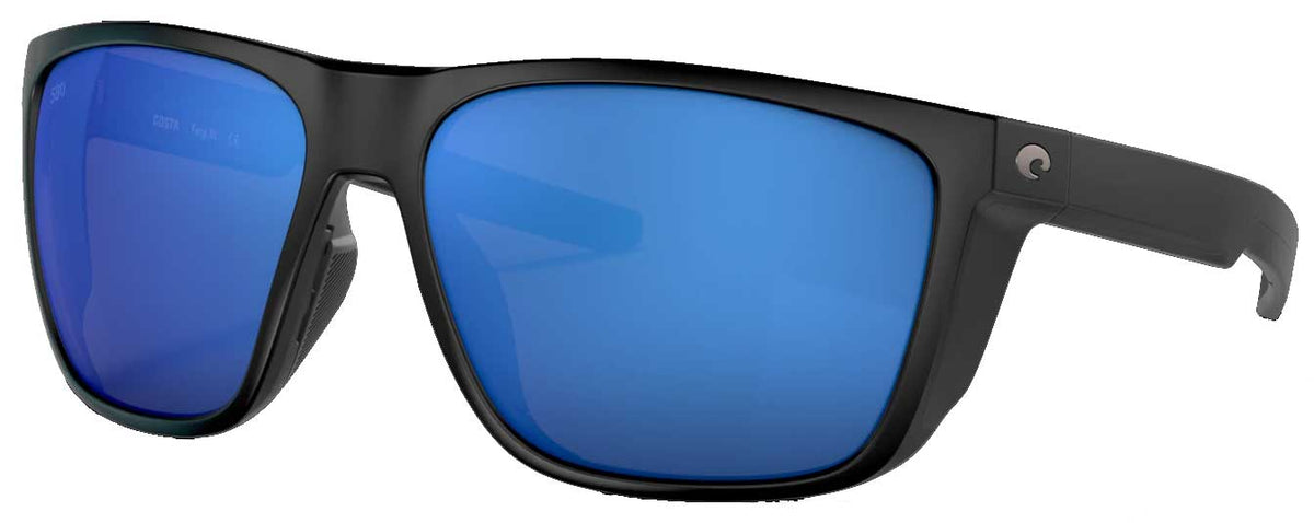 Costa Ferg XL Sunglasses - Matte Black / Blue Mirror Polar Glass, front view