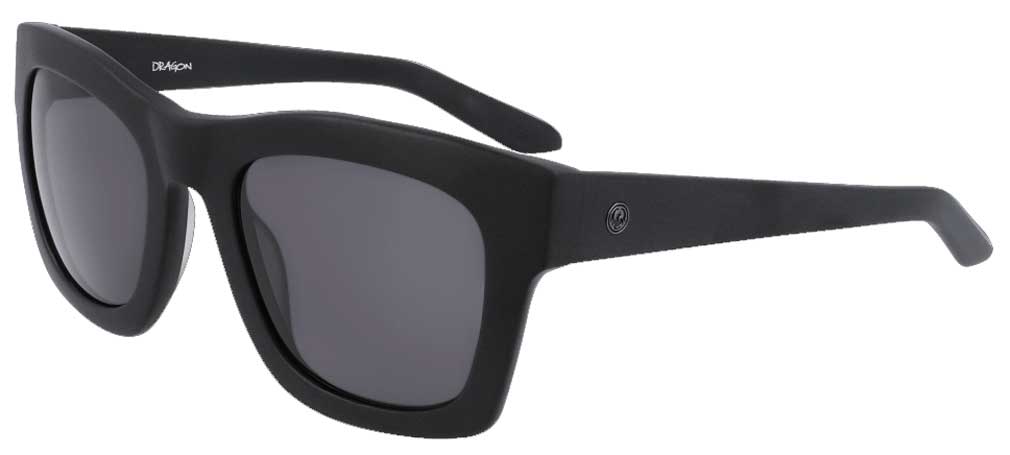 Dragon Waverly Sunglasses - Matte Black / Lumalens Smoke, front view