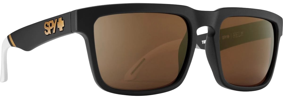 Spy + Tom Wallisch Helm Sunglasses - Matte Black / Happy Bronze Gold Mirror