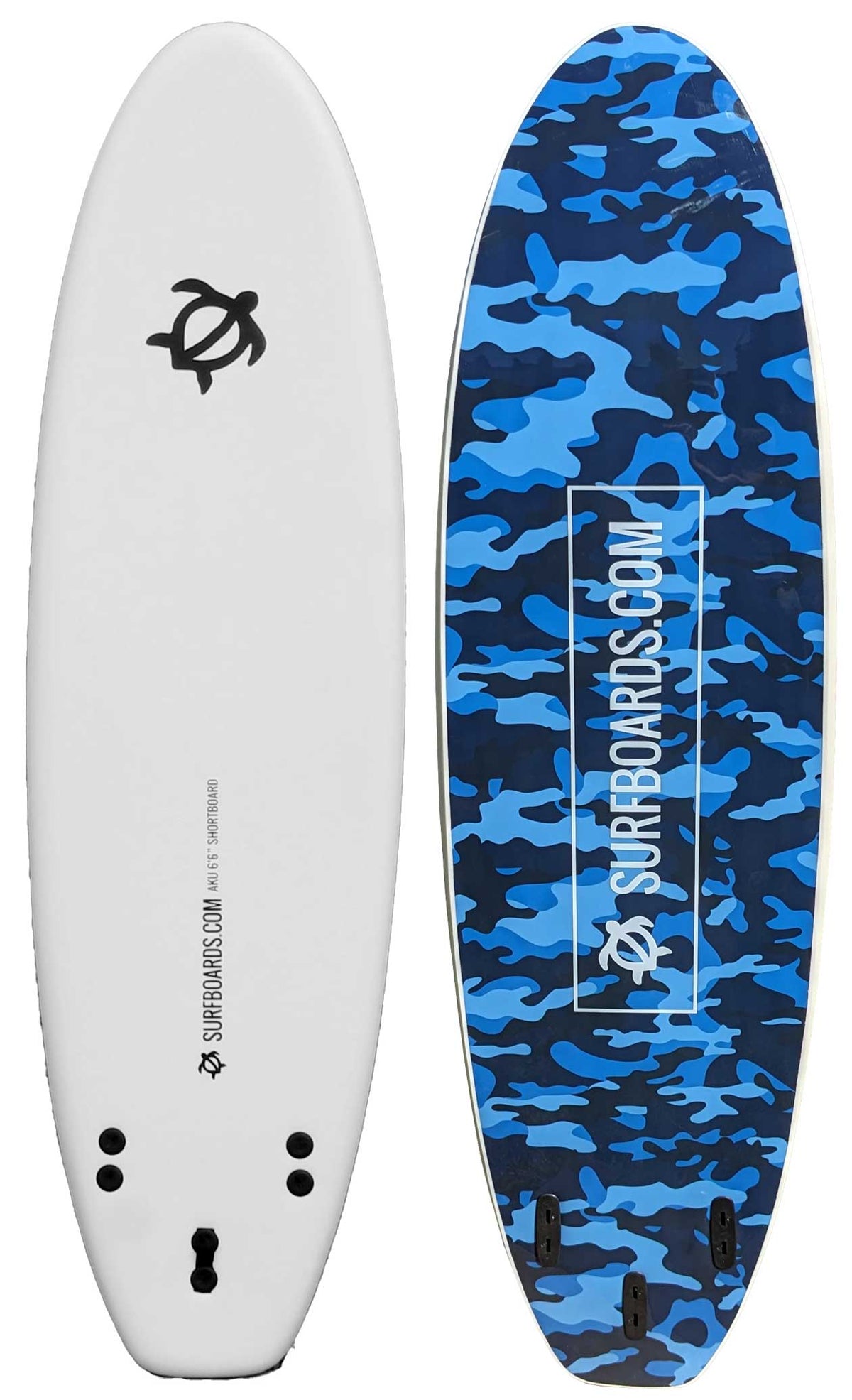 Surfboards.com Aku 6'6" Shortboard Surfboard - Blue Camo