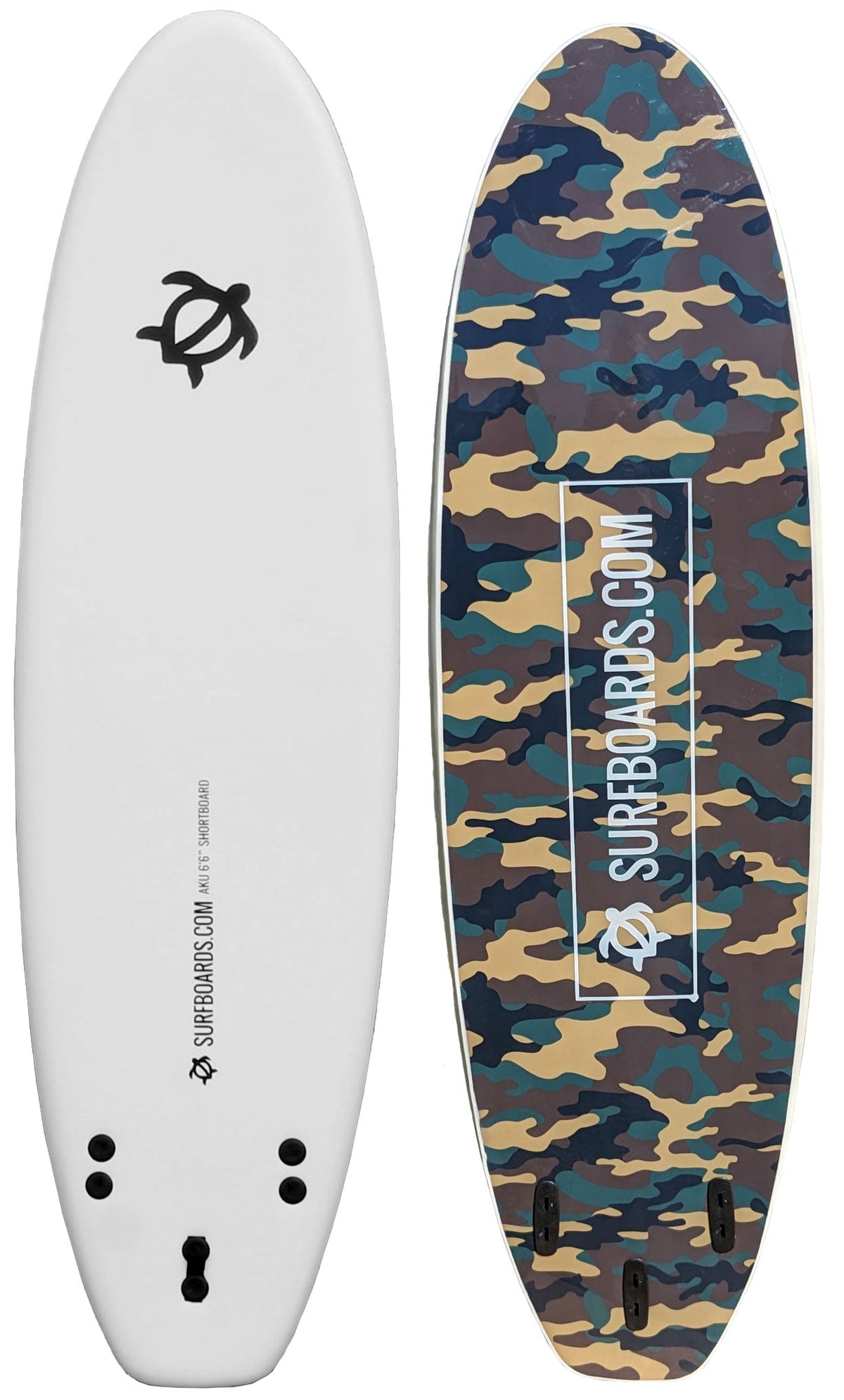Surfboards.com Aku 6'6" Shortboard Surfboard - Green Camo