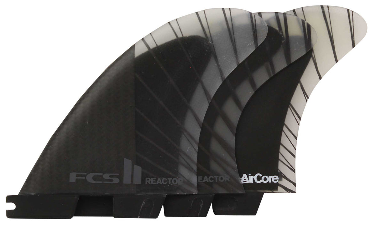 FCS II Reactor Performance Core Carbon Tri Fin Set - Black / Charcoal