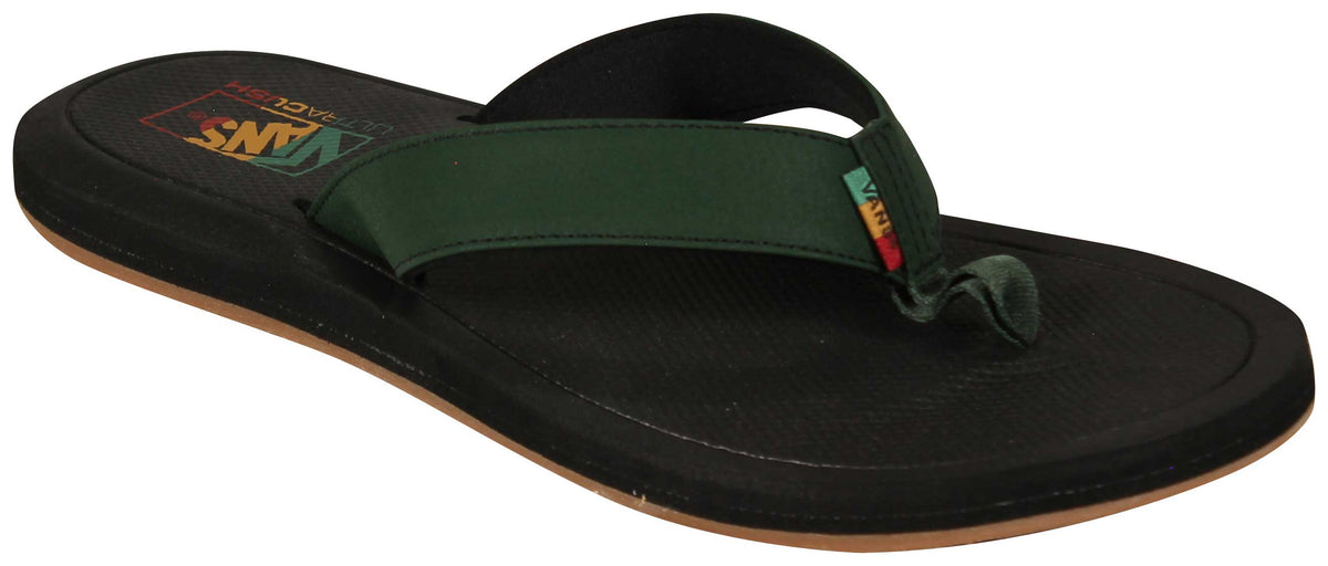 Vans Nexpa Synthetic Sandal - Black / Rasta, front view