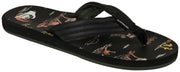 Quiksilver Carver Print Sandal - Black / Black / Orange