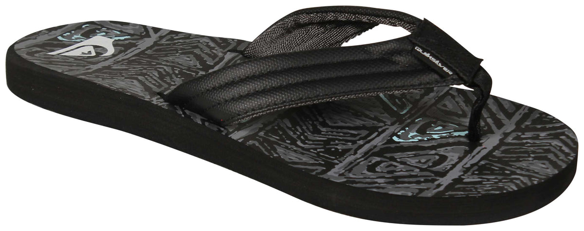 Quiksilver Carver Print Sandal - Black / Grey / Black
