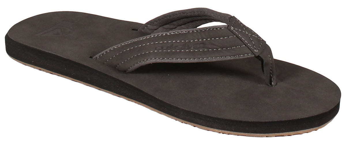Quiksilver Carver Nubuck Sandal - Black / Grey