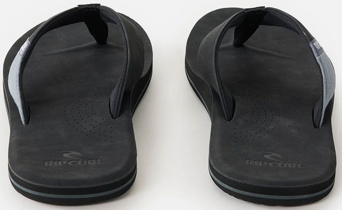 Rip Curl Oxford Bloom Open Toe Sandal - Cushioned Support, Black / Grey – back view