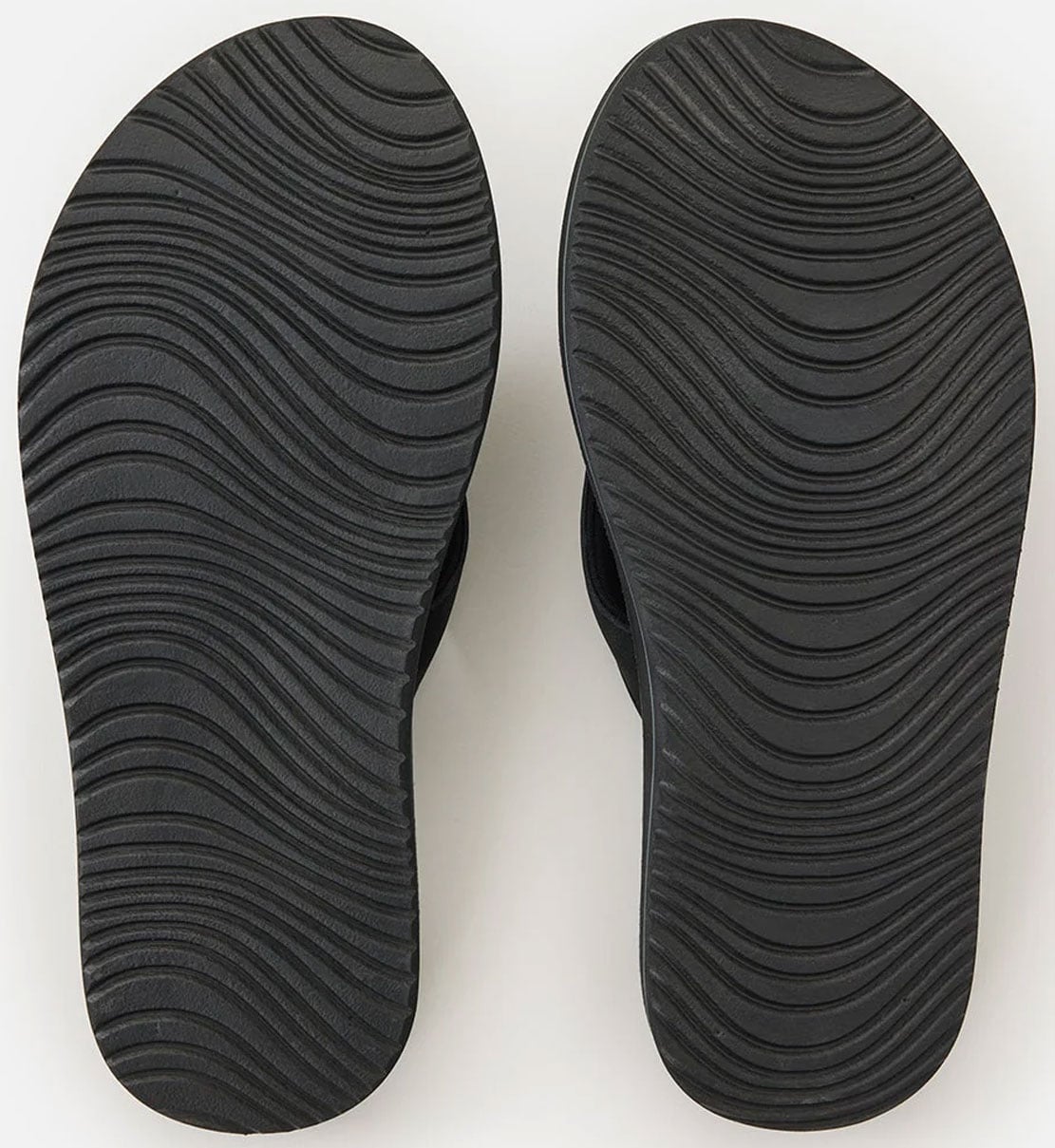 Rip Curl Oxford Bloom Open Toe Sandal - Cushioned Support, Black / Grey – sole view