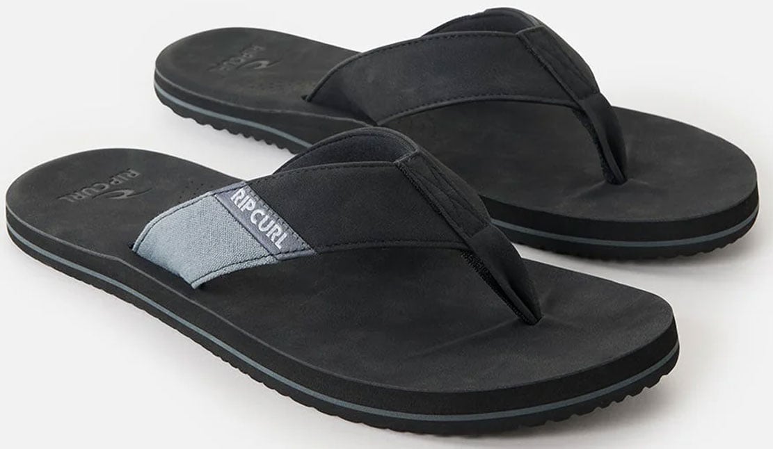Rip Curl Oxford Bloom Open Toe Sandal - Cushioned Support, Black / Grey