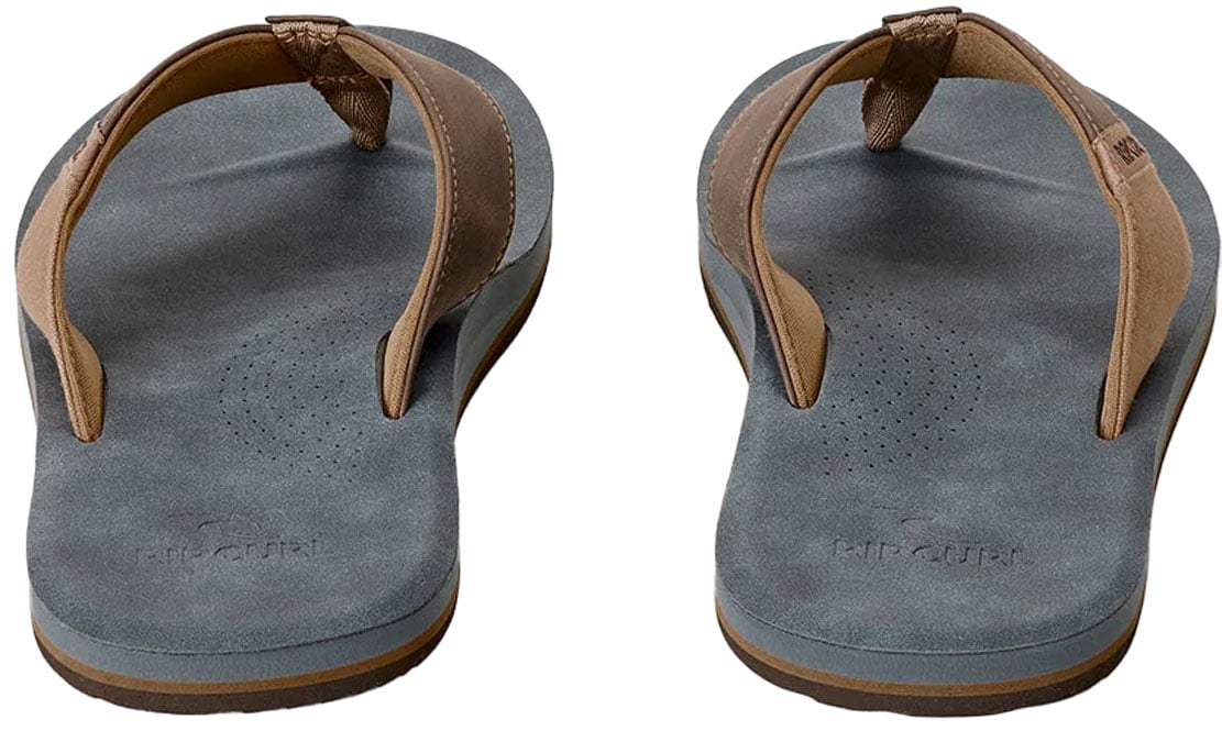 Rip Curl Oxford Bloom Open Toe Sandal - Cushioned Support, Brown / Grey – back view