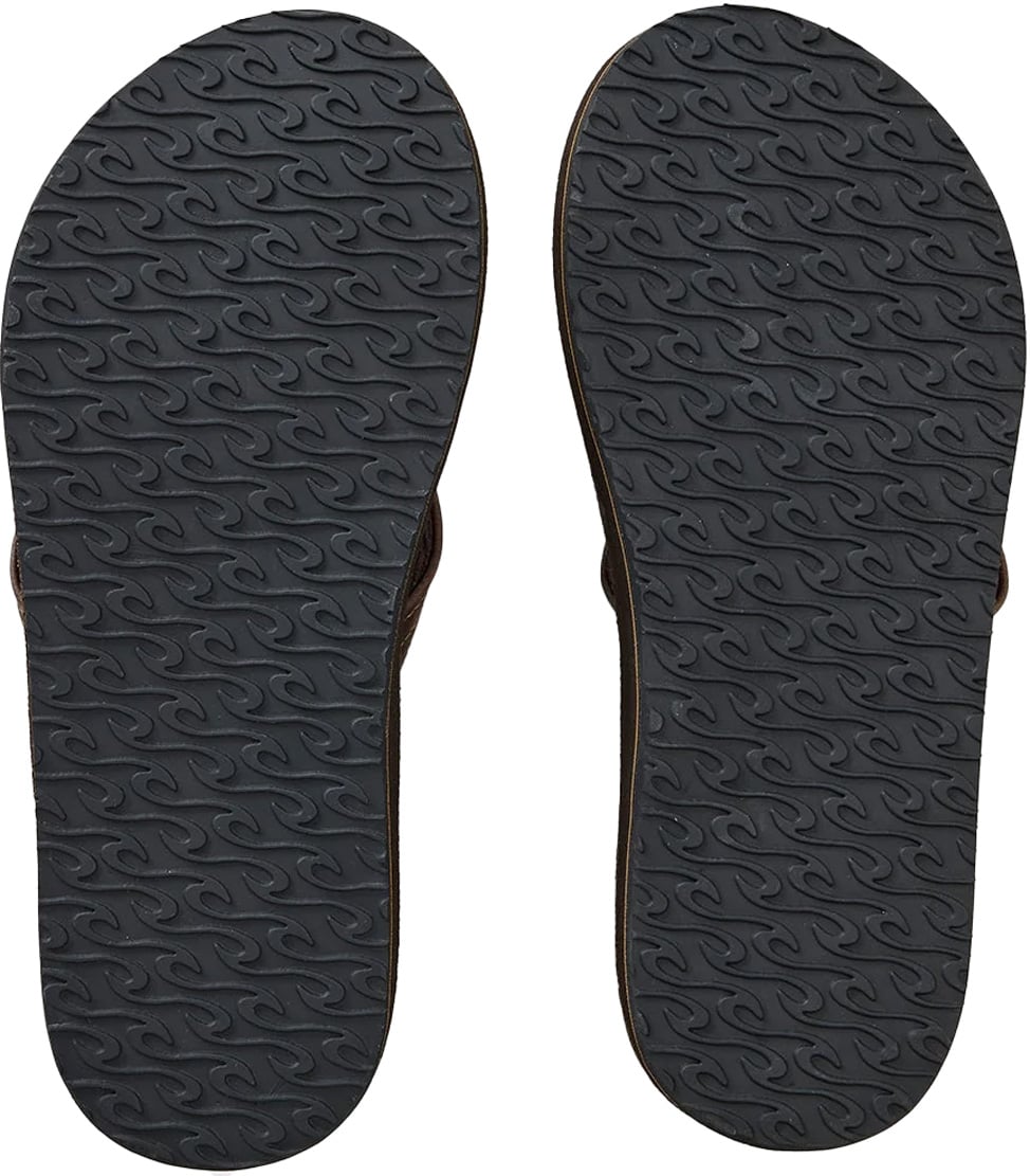 Rip Curl Men’s Surf Revival Leather Sandals - Premium Leather, Dark Brown – sole view