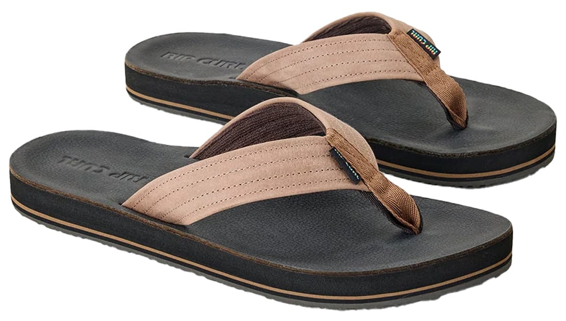 Rip Curl Men’s Surf Revival Leather Sandals - Premium Leather, Mocha