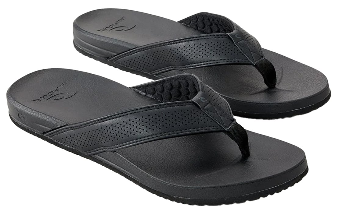 Rip Curl Men’s Chiba Bloom Sandal - Arch Support Comfort, Black