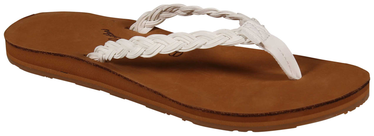 Roxy Lorraine Braid Sandal - White