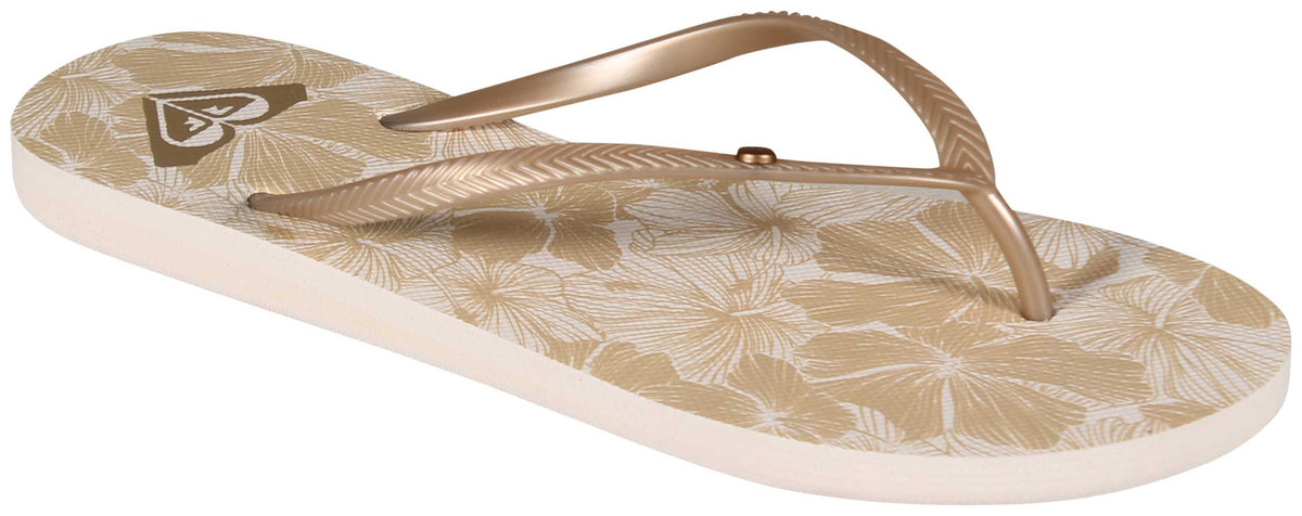 Roxy Bermuda Print Sandal - Beige / White