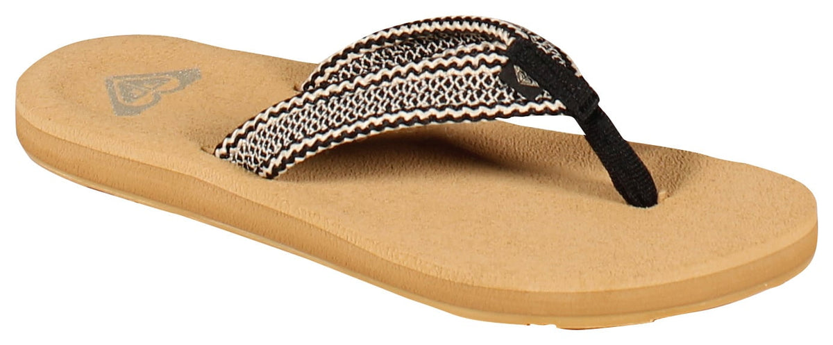 Roxy Porto Sandal - Black And White