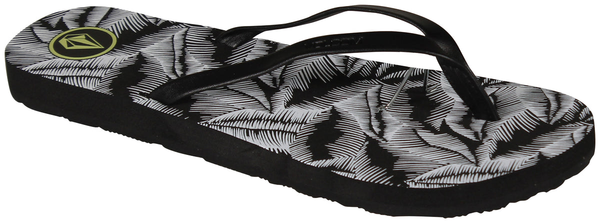 Volcom Color Me Spring Sandal - Black / White, front view