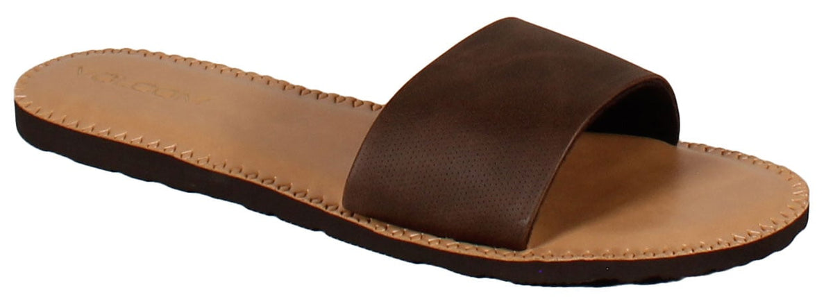 Volcom Simple Slide Sandal - Dark Brown