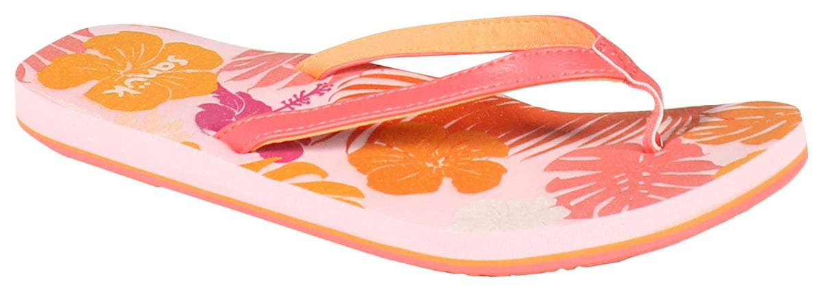 Sanuk Yoga Joy Tropics Sandal - Sugar Coral