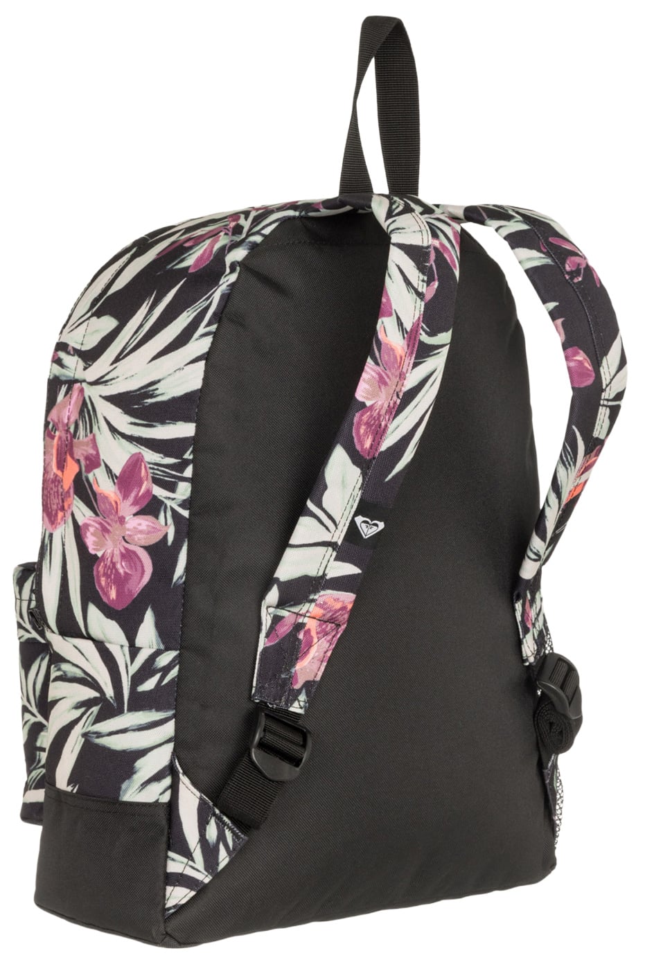 Roxy Sugar Baby Bottle 16L Backpack - Anthracite Wind Swept Floral – back view