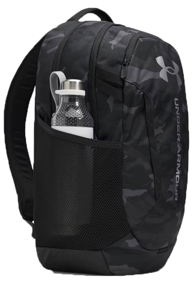 Under Armour Hustle 6.0 29L Backpack - Water-Resistant Laptop Pack, Black / Metallic Silver – alternate view 2
