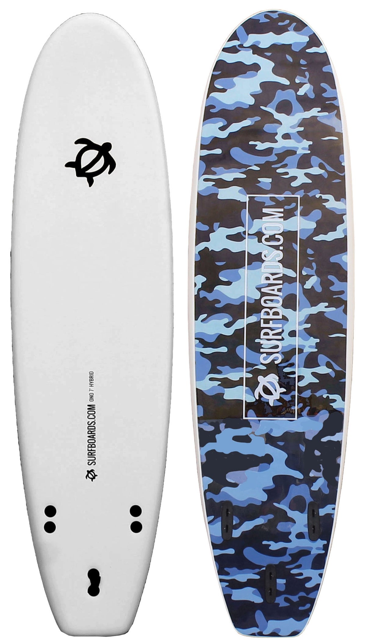 Surfboards.com Ono 7' Hybrid Surfboard - Blue Camo