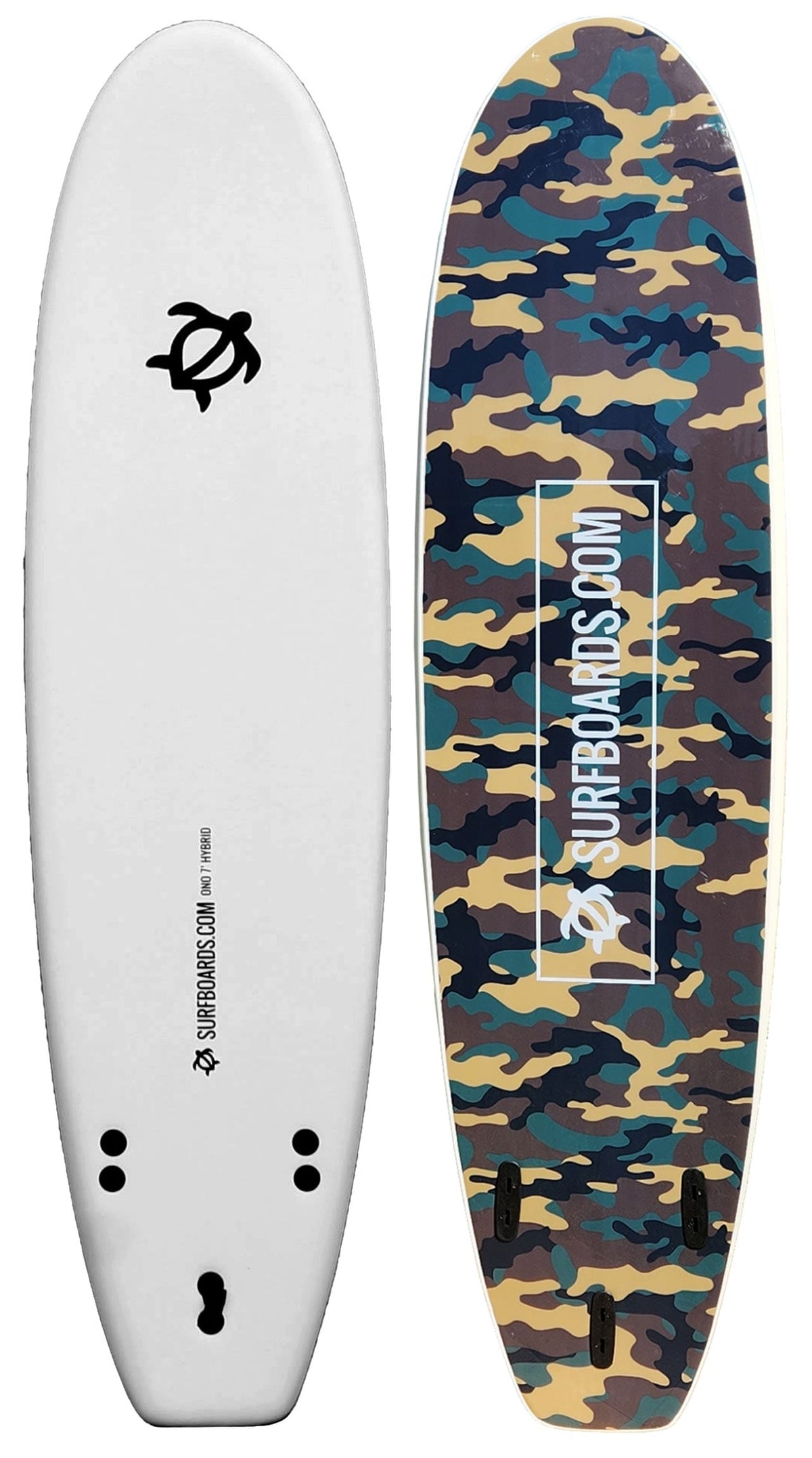 Surfboards.com Ono 7' Hybrid Surfboard - Green Camo