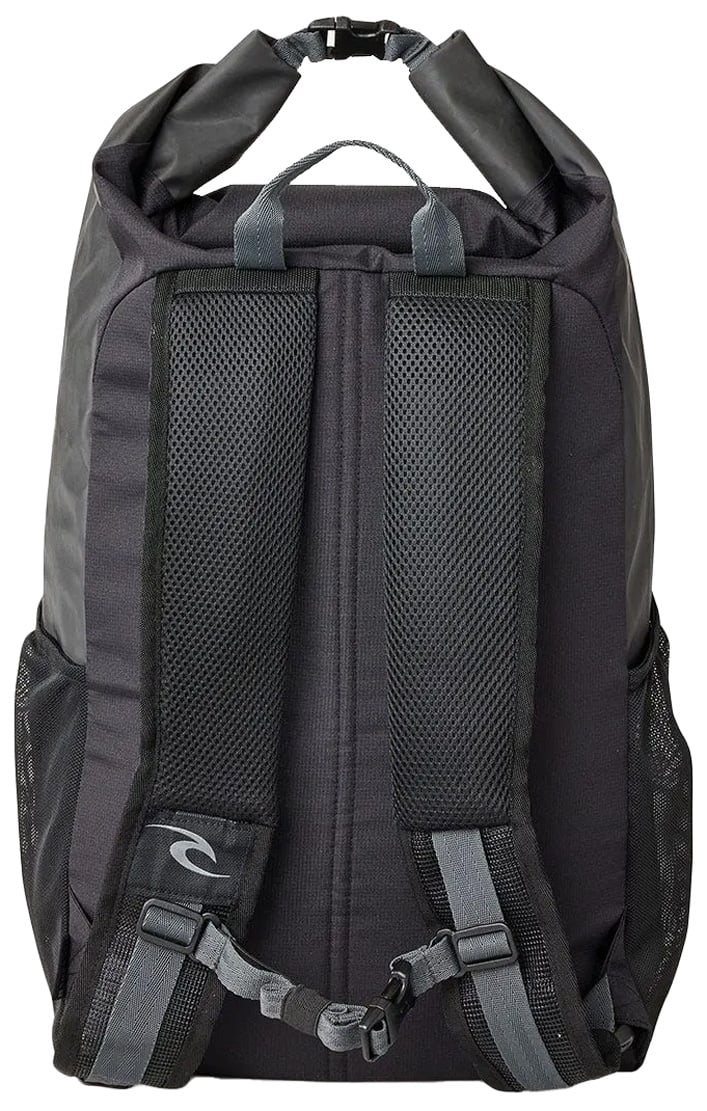 Rip Curl Surf Series Ventura 25L Roll Top Backpack - Black / Grey – back view