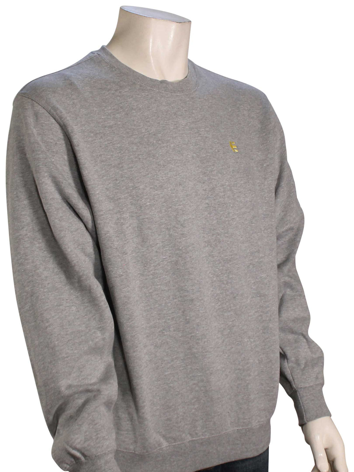 Etnies Icon Crew Sweater - Grey / Yellow