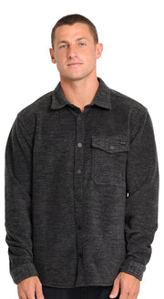 Billabong Furnace Men's Button Down Flannel Sweater - Black