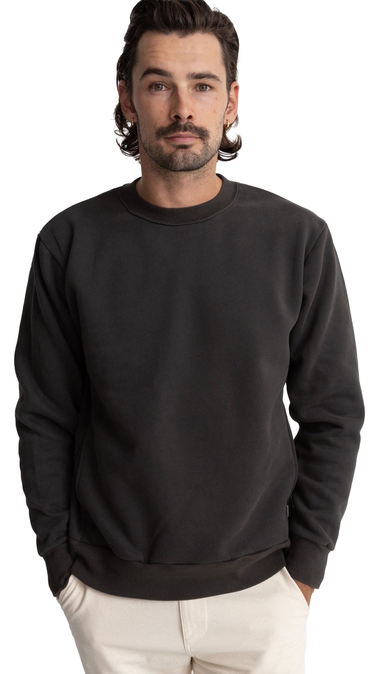 Rhythm Classic Fleece Men's Crew - Black