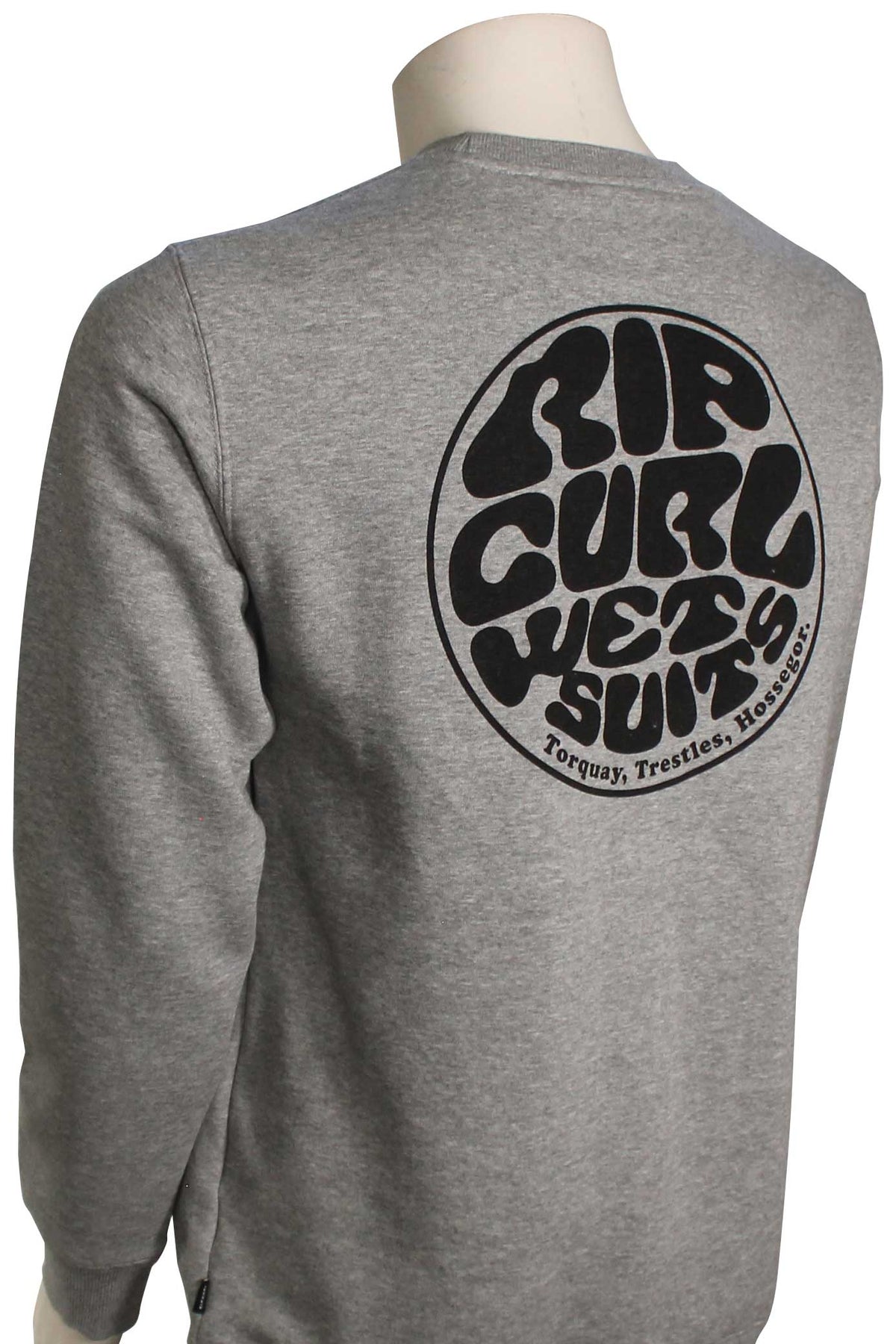 Rip Curl Wetsuit Icon Crew Sweater - Grey Marle – back view
