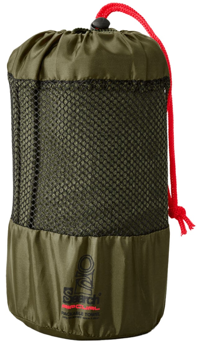 Rip Curl Search Packable Beach Towel - Lightweight Quick-Dry, Deep Cactus Green – alternate view 2