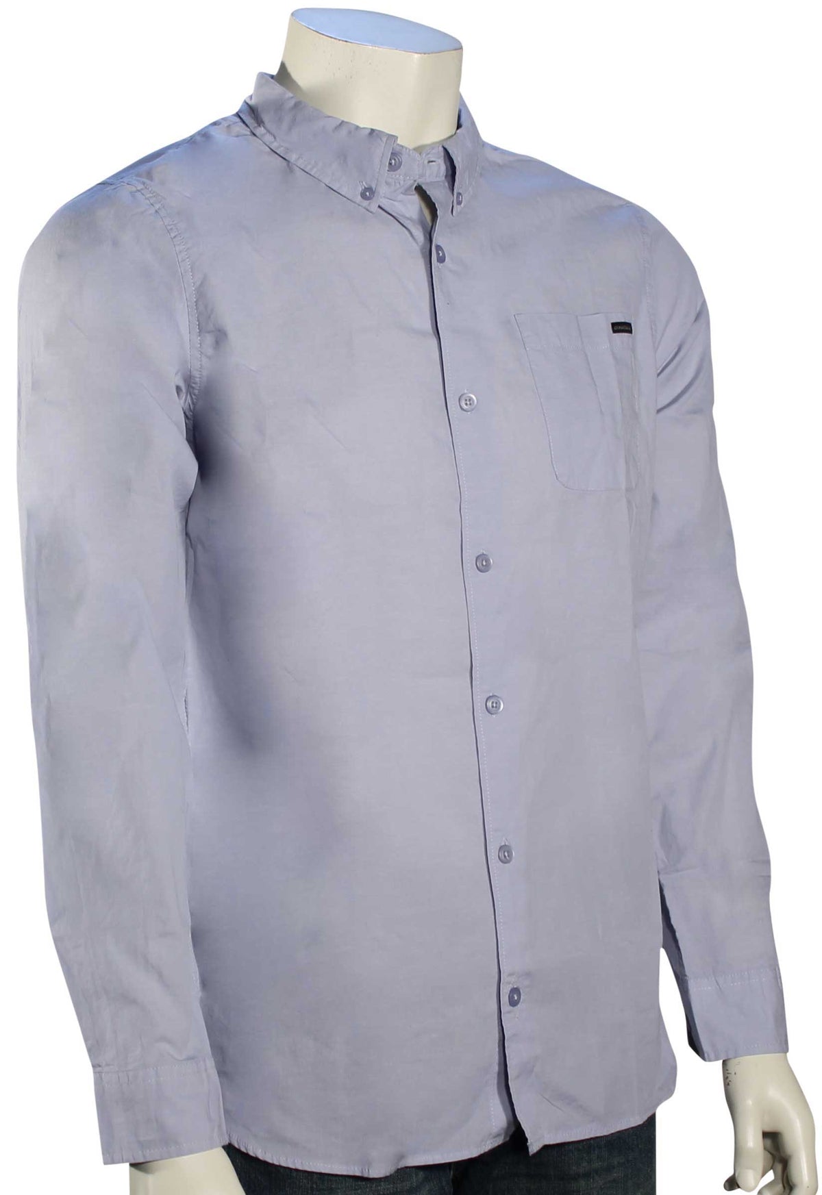 O'Neill Interstate LS Button Down Shirt - Adriatic Blue, front view