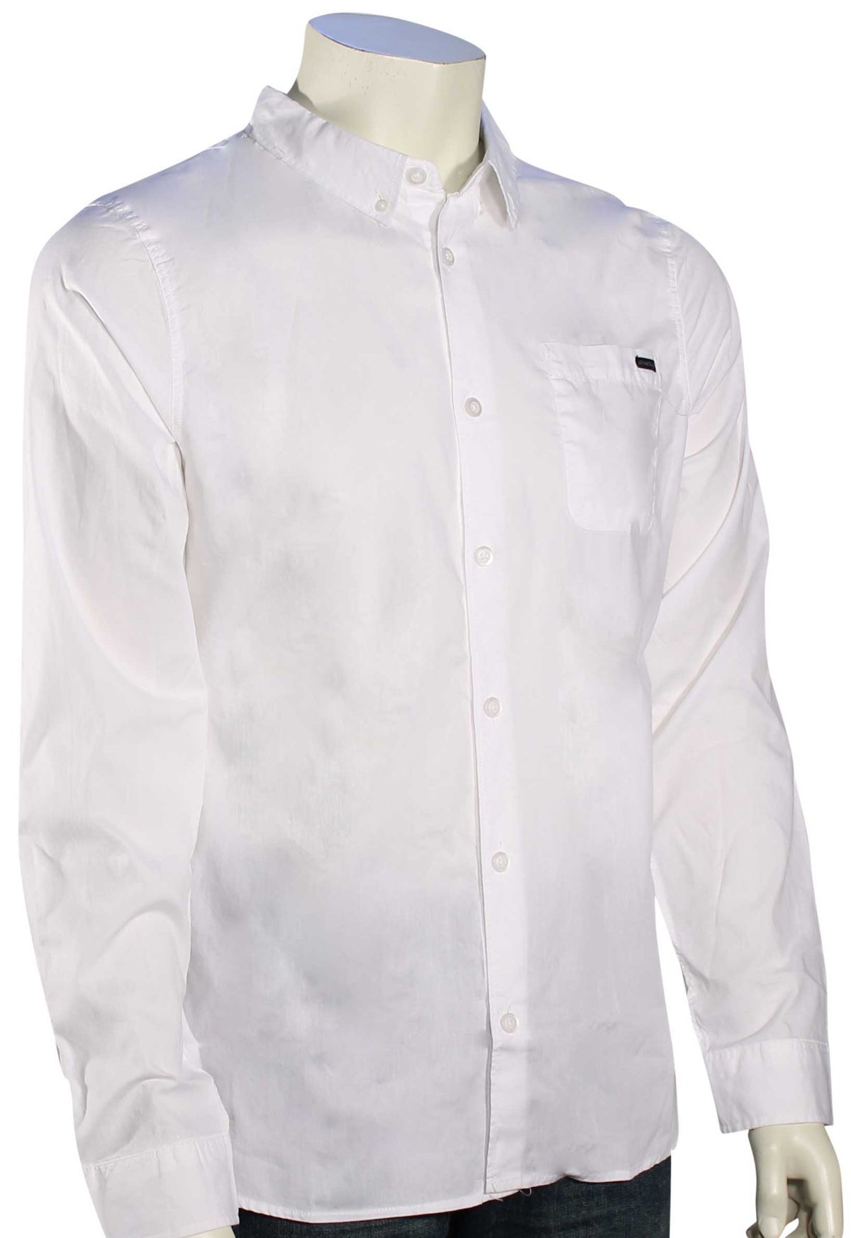 O'Neill Interstate LS Button Down Shirt - White, front view