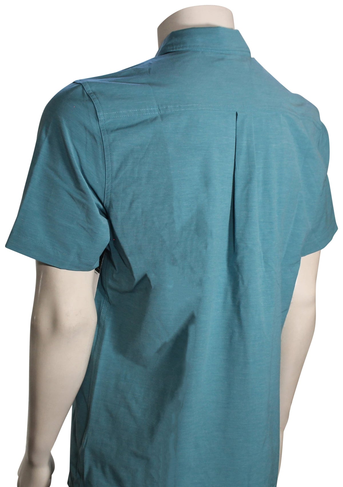 O'Neill TRVLR Traverse Solid SS Button Down Shirt - Stormy – back view