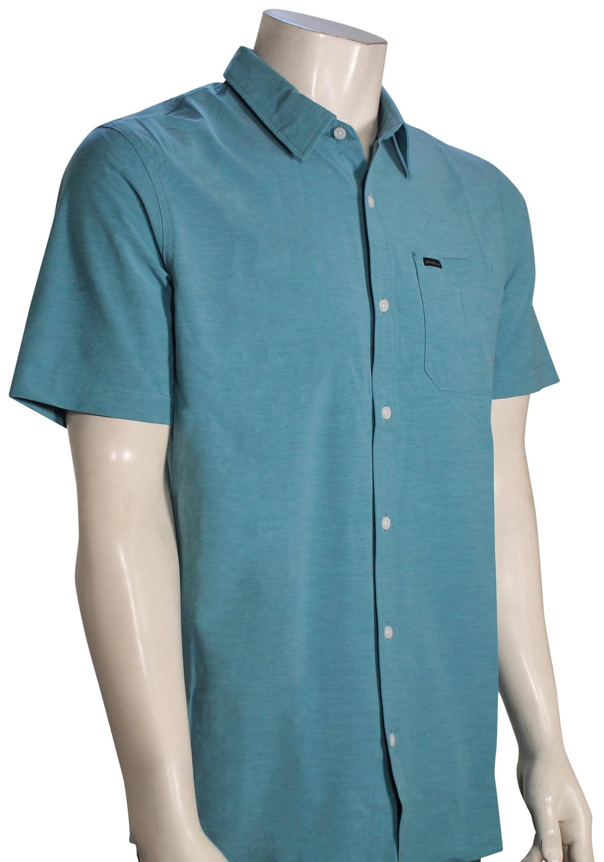O'Neill TRVLR Traverse Solid SS Button Down Shirt - Stormy