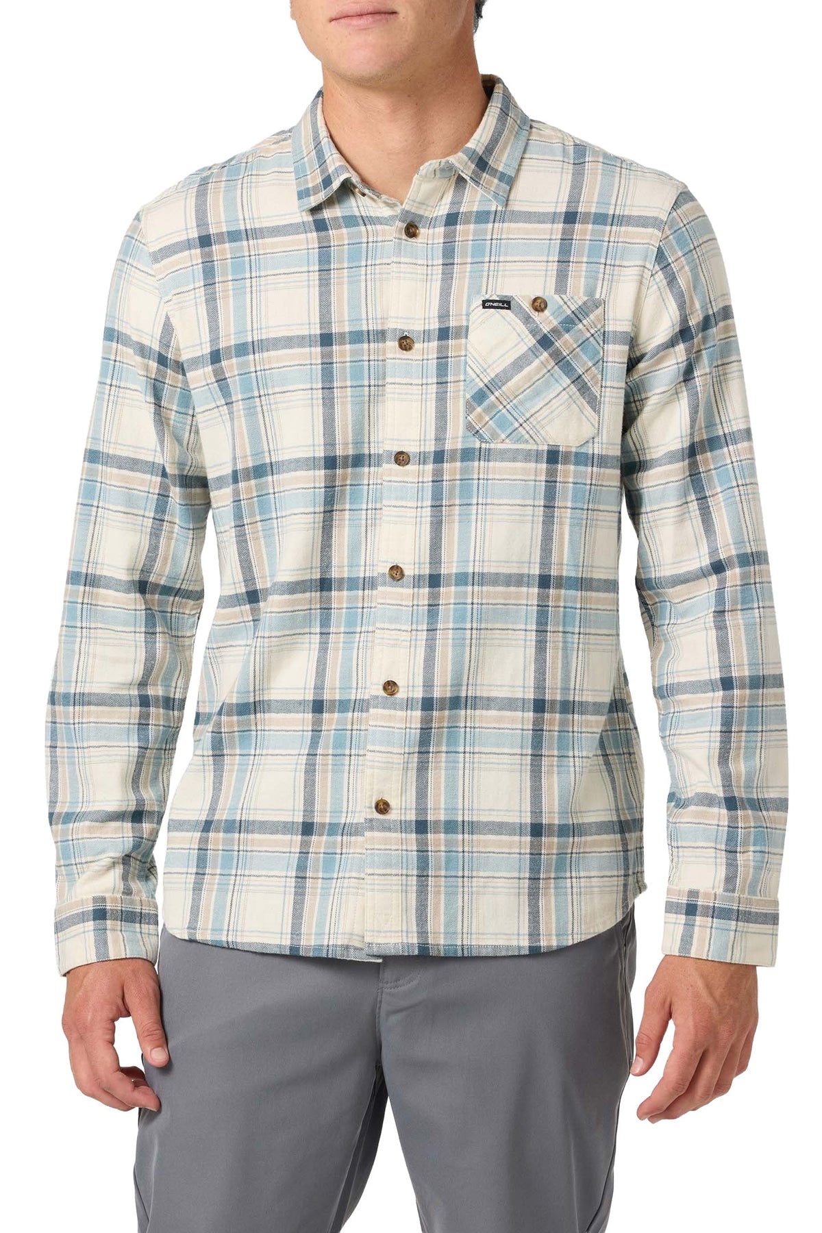 O'Neill Redmond LS Flannel Shirt - Cream – alternate view 1