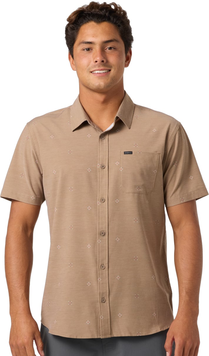O'Neill TRVLR Traverse SS Button Down Shirt - Dark Khaki
