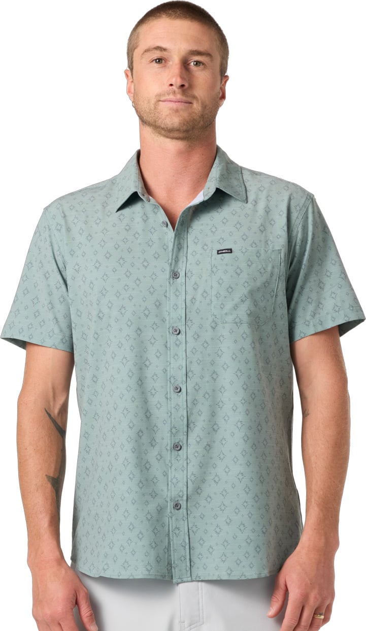 O'Neill UPF Slub Standard SS Button Down Shirt - Sage