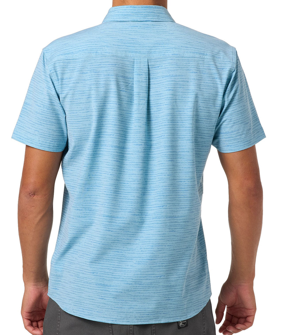 O'Neill TRVLR Traverse SS Button Down Shirt - Stone Blue – back view