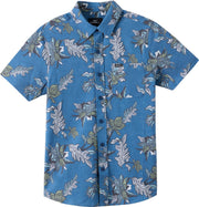 O'Neill UPF Slub Standard Short Sleeve Men's Button Down Shirt - Midnight Navy