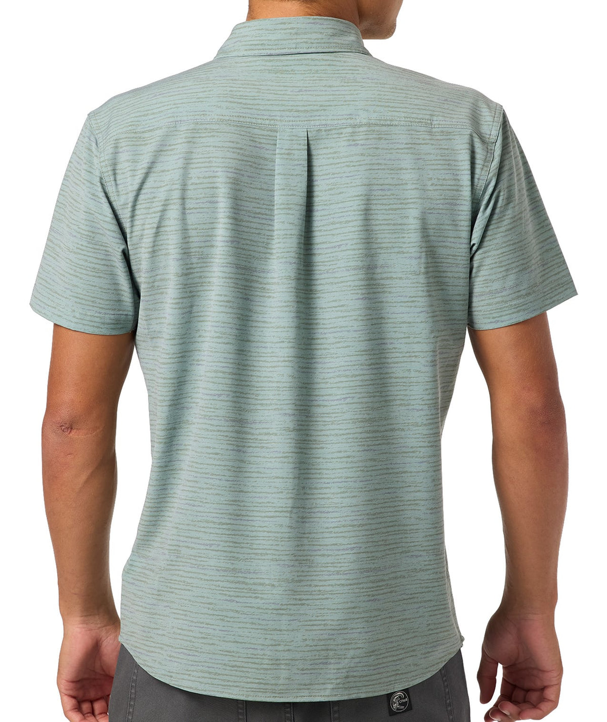 O'Neill TRVLR Traverse Men's Short Sleeve Button Down Shirt - Sage – back view